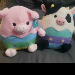 New Kelly Toy  Stuff Easter Pig & Cow